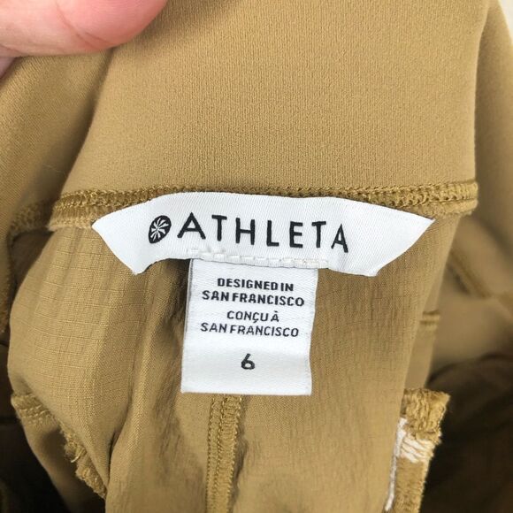 Athleta Trekkie North Jogger Pants Big Sur Brown Pockets Pull-On Stretch Size 6 - Picture 5 of 10
